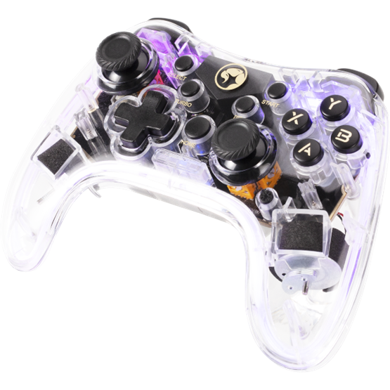 GP MARVO Ghost 40  - vezeték nélküli kontroller - átlátszó - RGB világítás