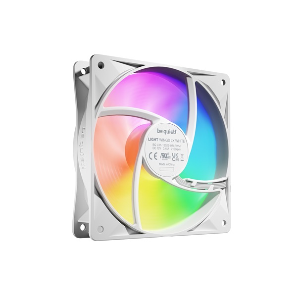 Be Quiet! 12cm  LIGHT WINGS LX 120mm PWM high-speed White Triple-Pack RGB 2100rpm 30,9dB Cooler  Fehér 