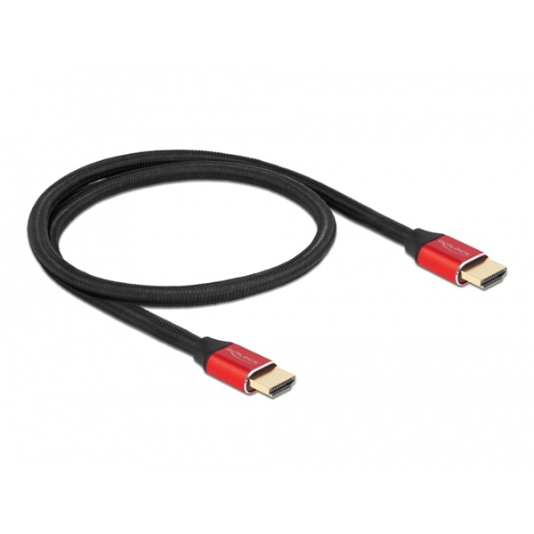 Delock 85772 50cm Ultra nagy sebességű HDMI 48Gbps 8K 60Hz piros kábel Delock 85772 50cm Ultra nagy sebességű HDMI 48Gbps 8K 60Hz piros kábel