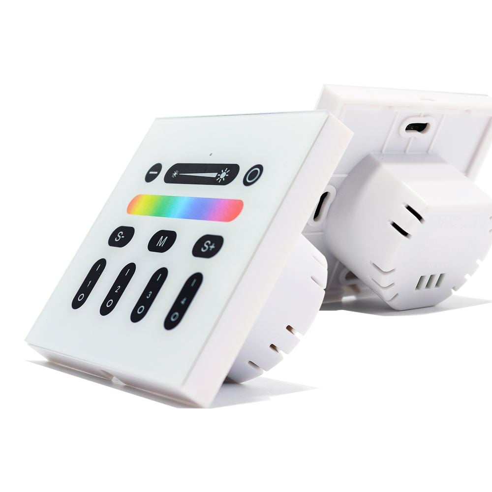 Gledopto 2.4GHz RF vezeték nélküli fali panel Gledopto Zigbee Pro RGB+CCT LED termékekhez (GLE-REM-W001Z)