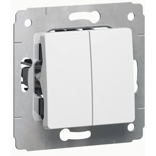 Legrand Cariva kettős váltókapcsoló keret nélkül fehér (773608)