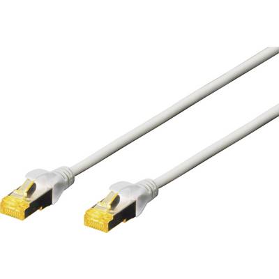 RJ45 Hálózat Csatlakozókábel CAT 6A S/FTP 7.00 m Szürke Halogénmentes, sodort érpár, Védővel, Lángálló Digitus RJ45 Hálózat Csatlakozókábel CAT 6A S/FTP 7.00 m Szürke Halogénmentes, sodort érpár, Védővel, Lángálló Digitus