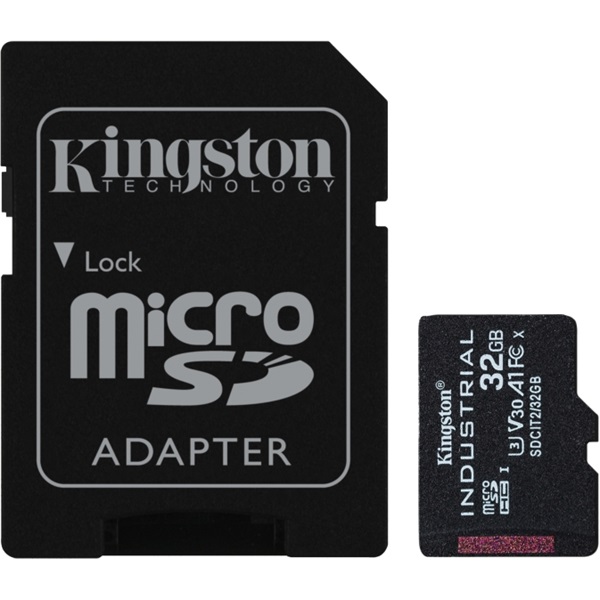 32GB microSDHC Kingston Industrial Temperature U3 V30 A1 + adapter (SDCIT2/32GB)