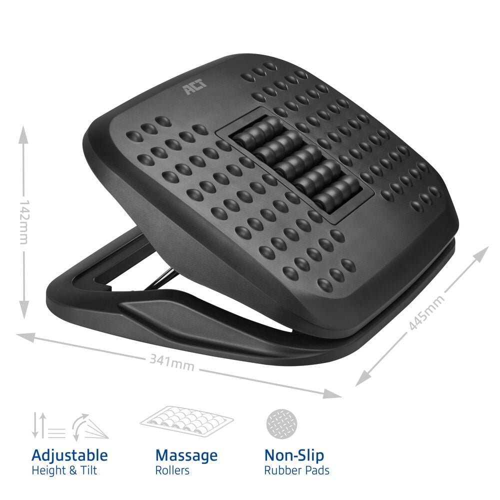 ACT AC8020 Ergonomikus, állítható magasságú lábtartó masszázsgörgőkkel