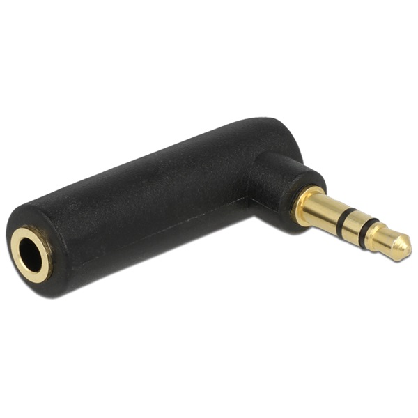 Delock 65364 3 pólusú Jack 3,5mm apa - anya hajlított hosszabbító adapter Delock 65364 3 pólusú Jack 3,5mm apa - anya hajlított hosszabbító adapter