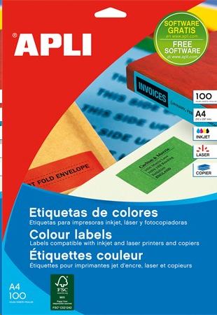 APLI 210x297 mm etikett, piros 100 darab (LCA11840) APLI 210x297 mm etikett, piros 100 darab (LCA11840)