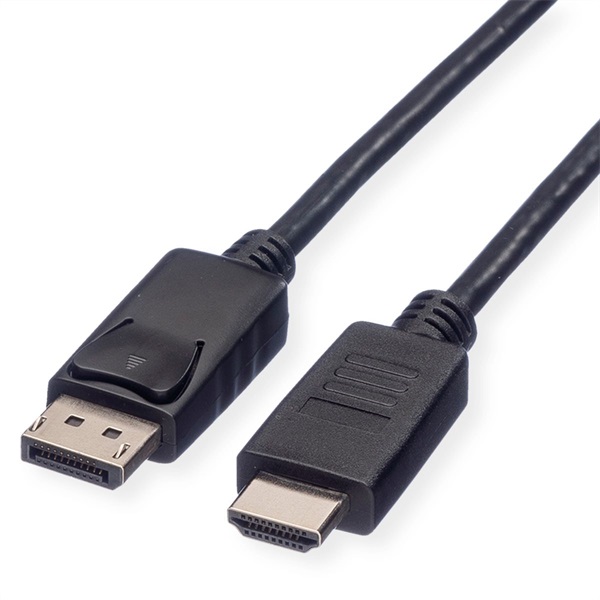 Roline Kábel DisplayPort 1.1 DP - HDMI 2K@60Hz, M/M, 1m, fekete (11.04.5780-10) Roline Kábel DisplayPort 1.1 DP - HDMI 2K@60Hz, M/M, 1m, fekete (11.04.5780-10)