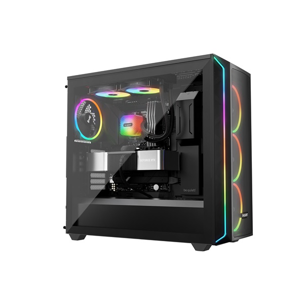 Be Quiet! CPU Water Cooler  LIGHT LOOP 240mm Black  2x120mm csatlakozó: 3pin cső hossza: 400mm  fekete 