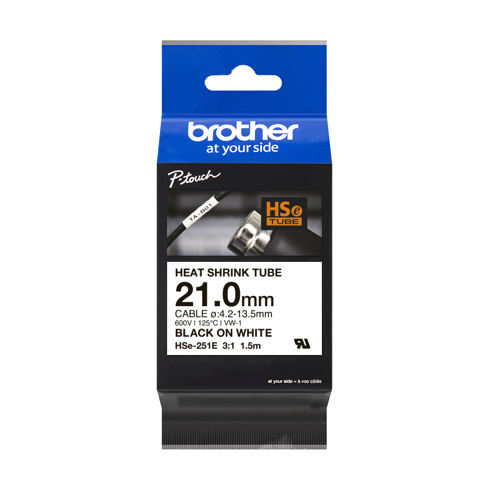 Brother HSe-251E 21 mm széles 1,5 méter hosszú szalagkazetta Brother HSe-251E 21 mm széles 1,5 méter hosszú szalagkazetta