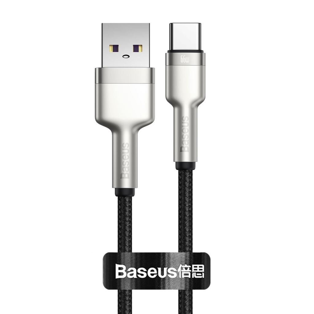 Baseus Cafule USB-USB-C kábel, 66W, 0.25m, fekete (CAKF000001) Baseus Cafule USB-USB-C kábel, 66W, 0.25m, fekete (CAKF000001)