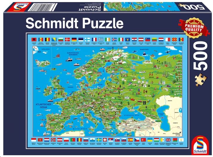 Schmidt Európa térkép, 500 db-os puzzle (58373, 18749-183) Schmidt Európa térkép, 500 db-os puzzle (58373, 18749-183)