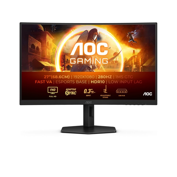 AOC Ívelt Gaming 280Hz  27" C27G4ZXU monitor
