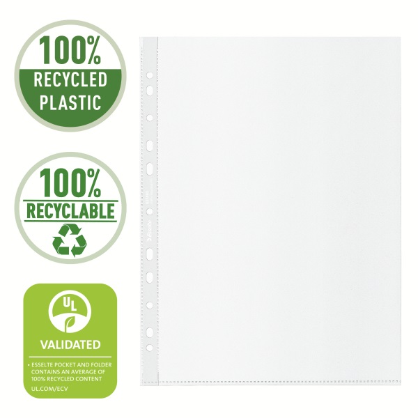 Esselte Recycled A4 narancsos 100db lefűzhető genotherm