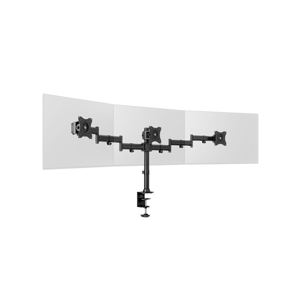 MULTIBRACKETS Asztali konzol (3 képernyős rögzítőkar), M Deskmount Basic Triple (15-27", max.VESA: 100x100 mm, 8 kg)