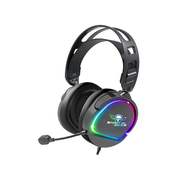 Spirit of Gamer Fejhallgató - PRO-H6 RGB Black (MultiPlatform, mikrofon, 3.5mm jack, hangerőszabályzó, 2m kábel, fekete) Spirit of Gamer Fejhallgató - PRO-H6 RGB Black (MultiPlatform, mikrofon, 3.5mm jack, hangerőszabályzó, 2m kábel, fekete)