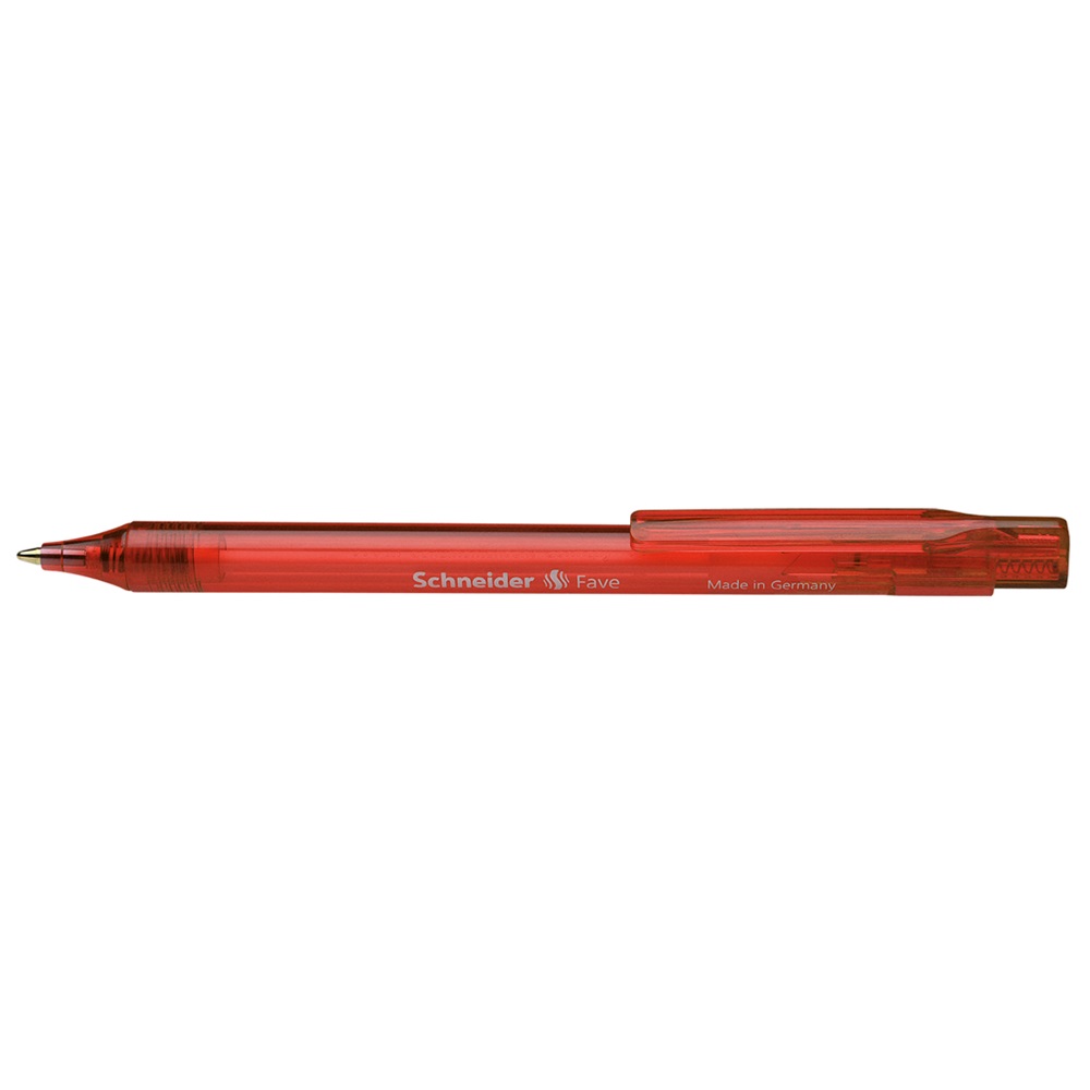 SCHNEIDER Golyóstoll nyomógombos 0,5mm,  Fave, írásszín piros (E130402)