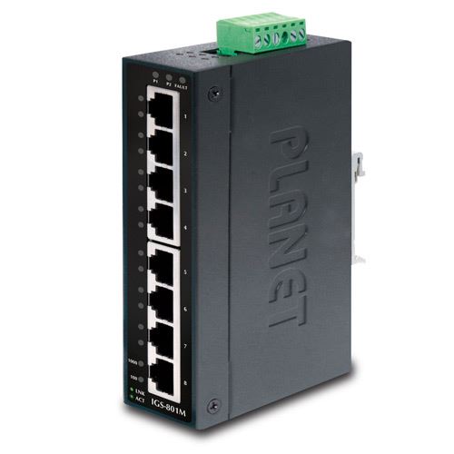 Planet IGS-801M IP30 10/100Mbps 8 portos switch