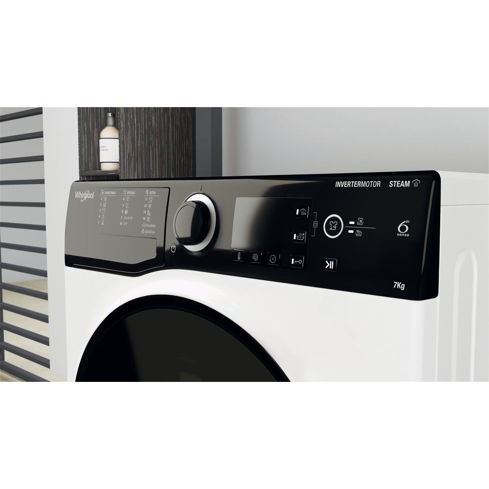Whirlpool WRSB 7259 D EU Elöltöltős keskeny mosógép - 7 kg, 1200 ford./perc, B Energiaosztály, 6. Érzék technológia, Gőzöléses fertőtlenítés 