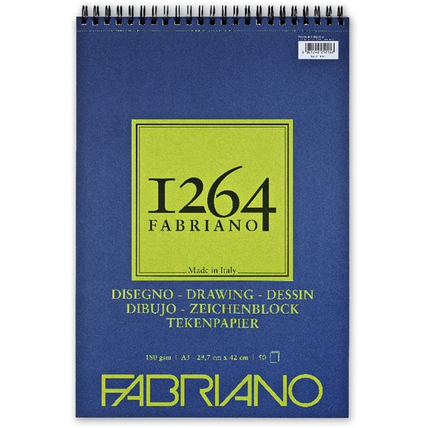 Fabriano 1264 Drawing 180g A3 50lapos spirálkötött rajztömb Fabriano 1264 Drawing 180g A3 50lapos spirálkötött rajztömb