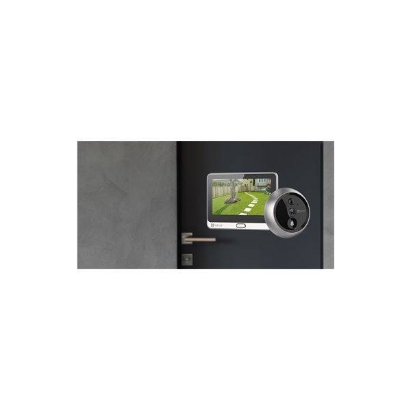 EZVIZ DP2C beltéri WiFi-s ajtócsengő 155° kamerával  1080p PIR mozgásérzékelés  4.3" kijelző microSD (256GB)