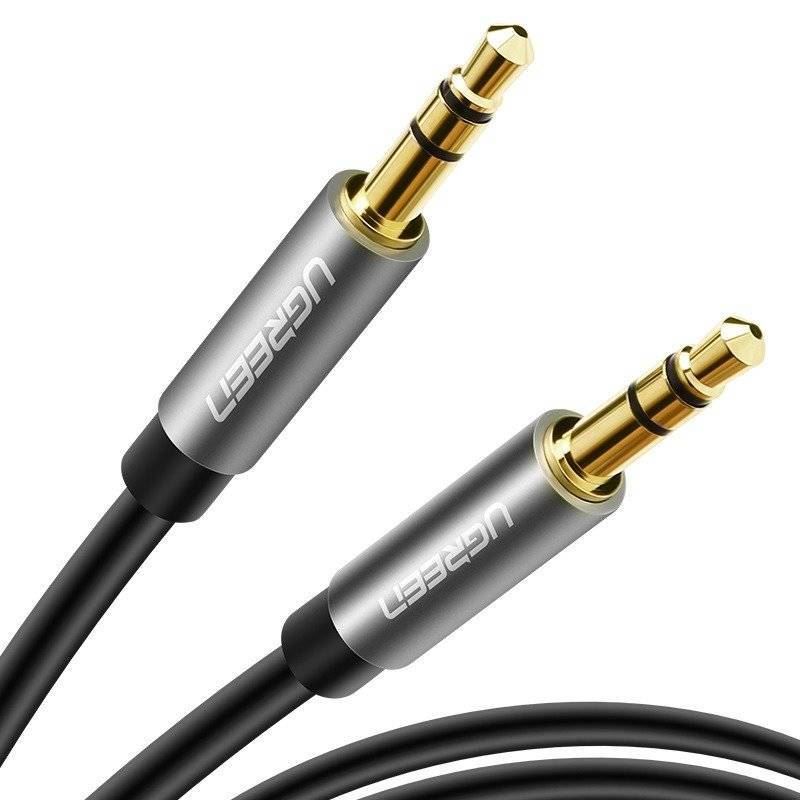 UGREEN AV119 AUX mini jack kábel 3.5mm 0.5m fekete-szürke (10732) UGREEN AV119 AUX mini jack kábel 3.5mm 0.5m fekete-szürke (10732)