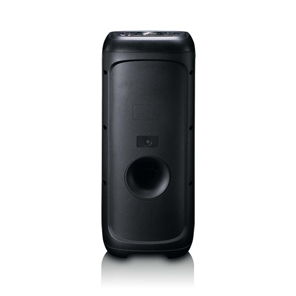 Lenco PA-210BK Bluetooth 5.3 bulihangszóró beépített világítással , TWS, 100W erősítővel, 2x mikrofon bemenet
