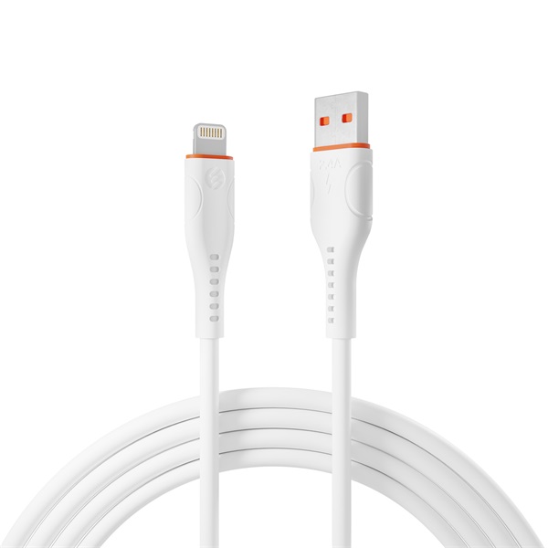 S-Link  SL-X207E  2A  12W  Gyorstöltés Lightning  adat+töltőkábel Fehér 