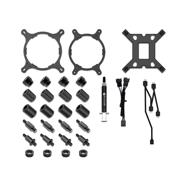 ID-Cooling    AURAFLOW X 240 EVO SNOW  2x12cm RGB LED CPU Water Cooler