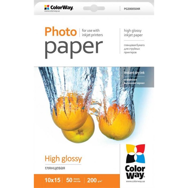 COLORWAY PG2000504R magasfényű (high glossy) 200 g/m2 10x15 50 lap Fotópapír COLORWAY PG2000504R magasfényű (high glossy) 200 g/m2 10x15 50 lap Fotópapír