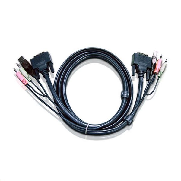 ATEN KVM Kábel USB DVI Dual Link 1.8m (2L-7D02UD) ATEN KVM Kábel USB DVI Dual Link 1.8m (2L-7D02UD)