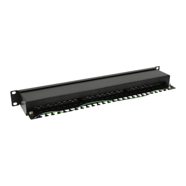 Walisec  PP-P6S2401  24 port Cat6  1U árnyékolt  patch panel Fekete