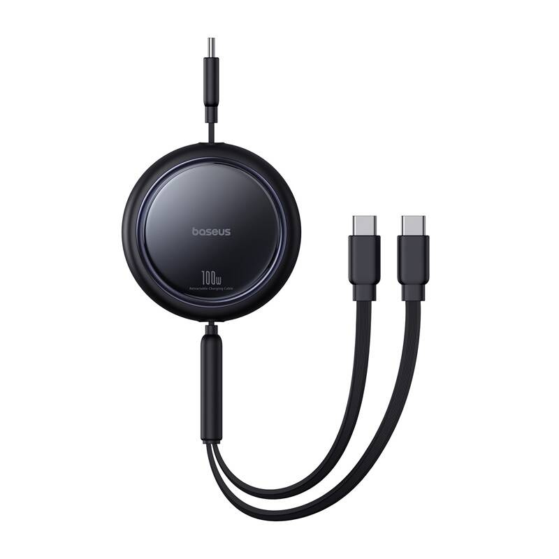 Kábel USB-C 2W1 Baseus Fényes tükör, C+C / 100W / 1m (czarny)
