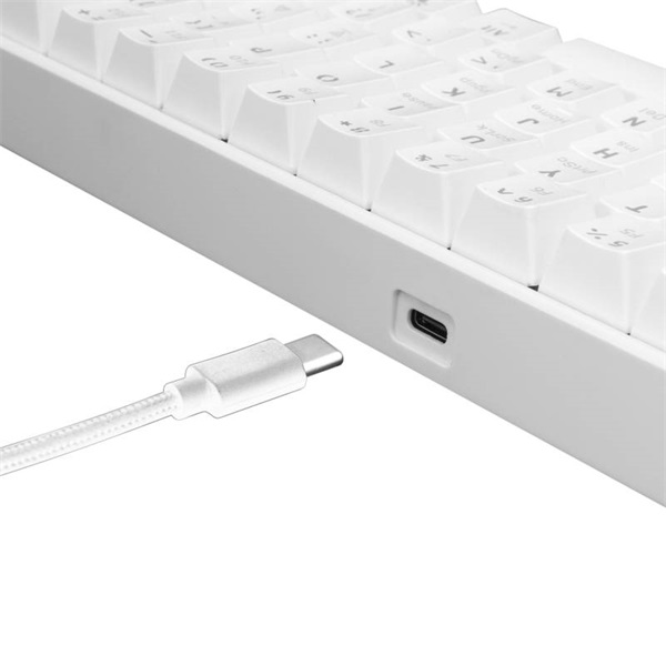 White Shark GK-2022W/BL-HU SHINOBI Outemu Blue Gaming billentyűzet fehér