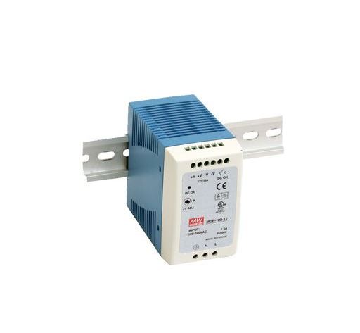Mean Well DIN sínre szerelhető kapcsolóüzemű tápegység 24VDC 0-4 A 100W (MDR-100-24)