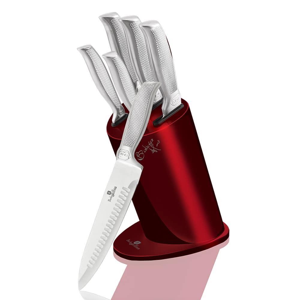 Berlinger Haus Metallic Line Burgundy Edition 6 részes késkészlet állvánnyal (BH/2273A) Berlinger Haus Metallic Line Burgundy Edition 6 részes késkészlet állvánnyal (BH/2273A)