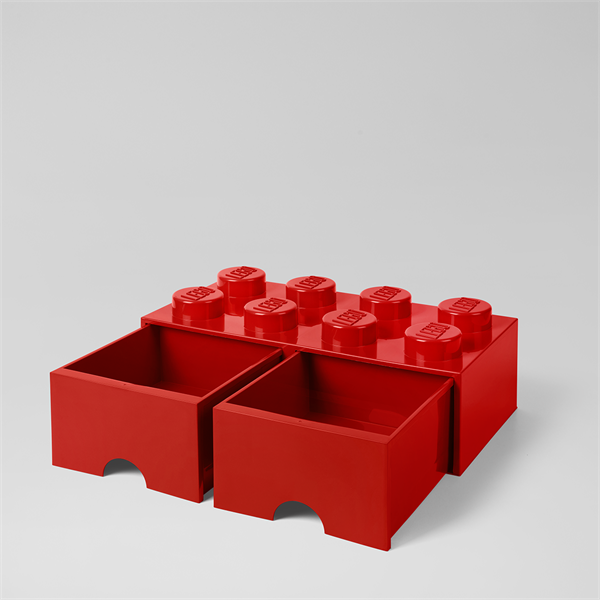LEGO Fiókos tárolódoboz 2x4 Piros