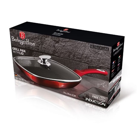 Berlinger Haus BH/1613N GRILL SERPENYŐ FEDŐVEL, 28 CM