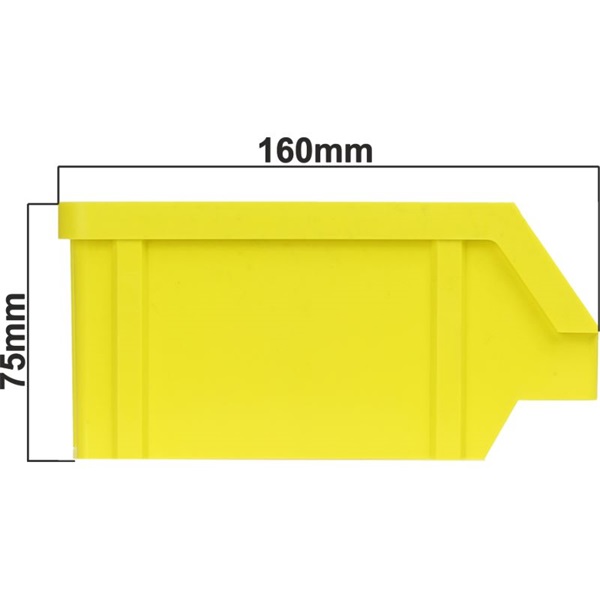 Stalflex rack szekrény tárolódoboz S sárga (1db) (BIN-S-Y) Stalflex rack szekrény tárolódoboz S sárga (1db) (BIN-S-Y)