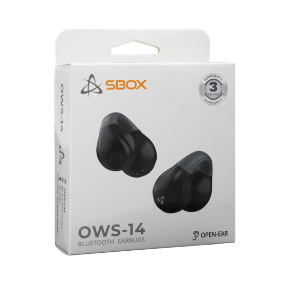  SBOX EB-OWS14-B bluetooth v5.3 earbuds fülhallgató mikrofonnal  BR+EDR+BLE Fekete