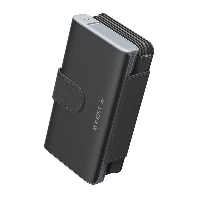 ROMOSS Solar Powerbank 30000mAh 65W Fekete