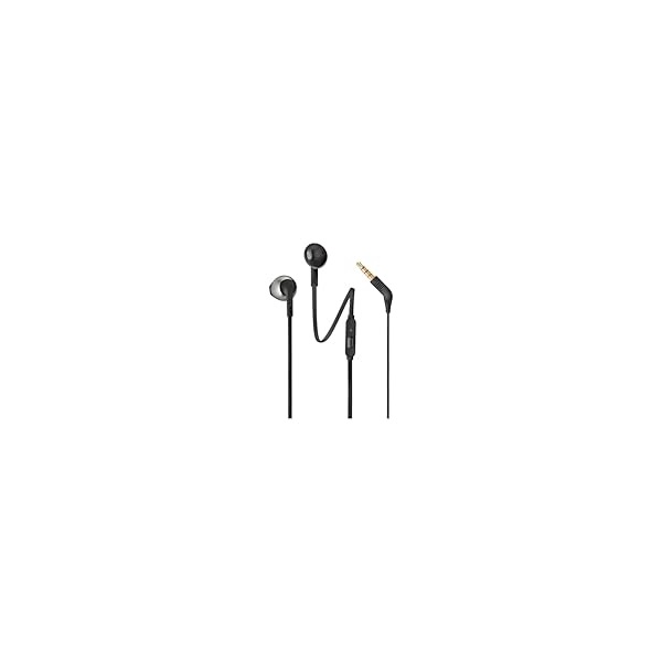JBL T205 BLKE vezetékes füllhallgató, fekete, 3,5 jack, ear buds, 12,5 mm hangszóró, 1,2 m kábel, 34 g
