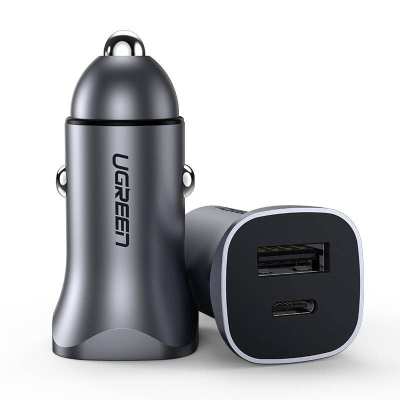 UGREEN  CD130 USB  USB-C  24W Autós töltő Szürke