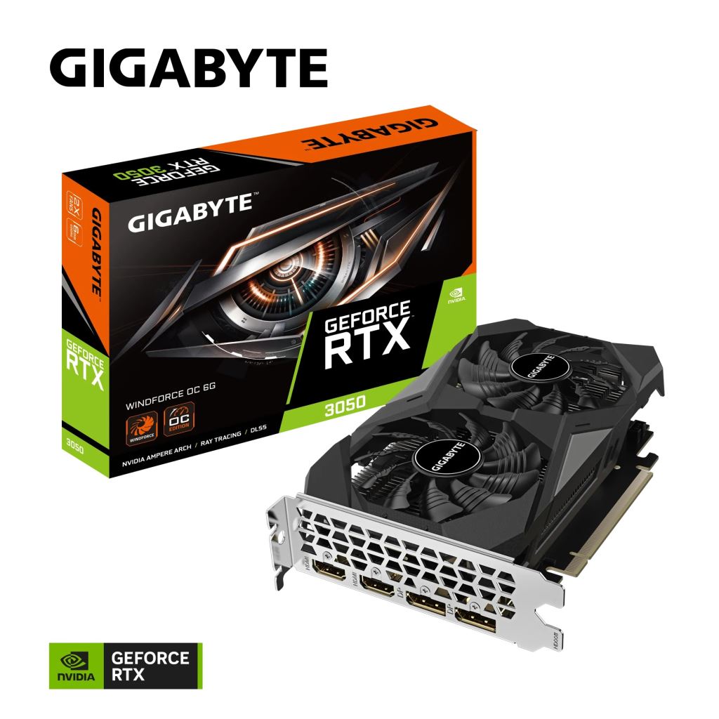 Gigabyte GeForce RTX 3050 WINDFORCE OC 6G videokártya  