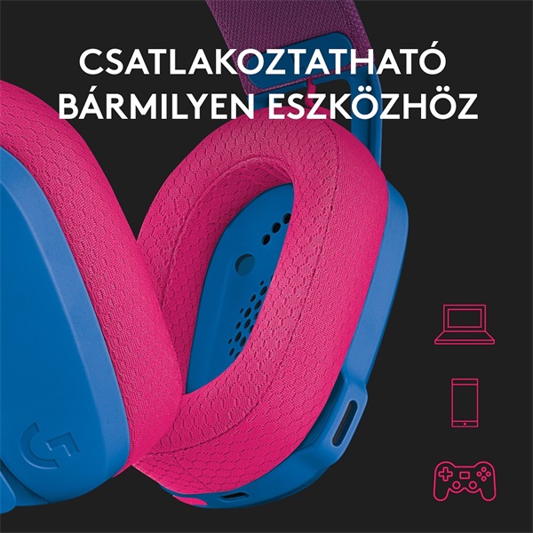 Logitech G435 LIGHTSPEED vezeték nélküli Gaming headset kék (981-001062)