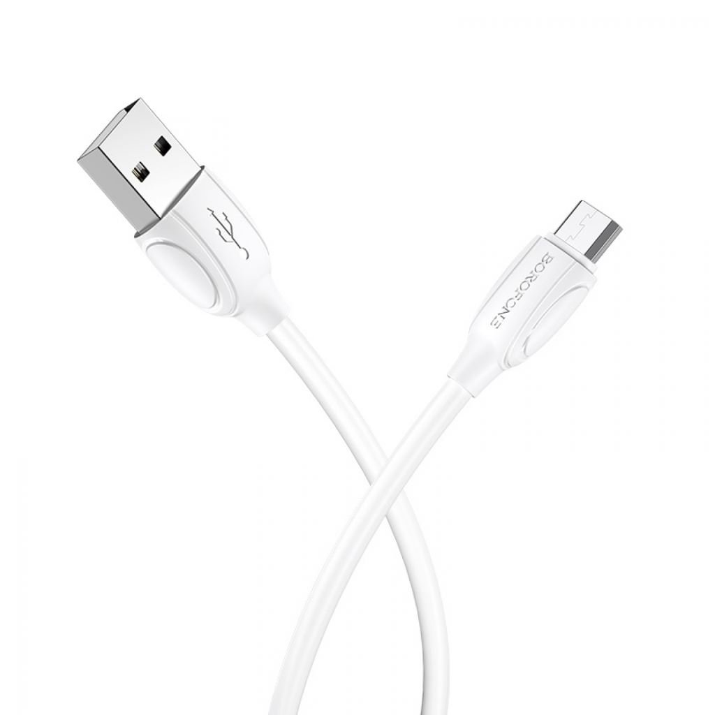 Borofone Bx19 MicroUSB - USB töltőkábel 1m fehér (1375734) Borofone Bx19 MicroUSB - USB töltőkábel 1m fehér (1375734)