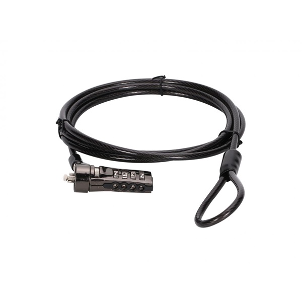 Conceptronic CUSTODIO01BS  Számzáras  Standard Lock Slot 1,8m Notebook Kábelzár  
