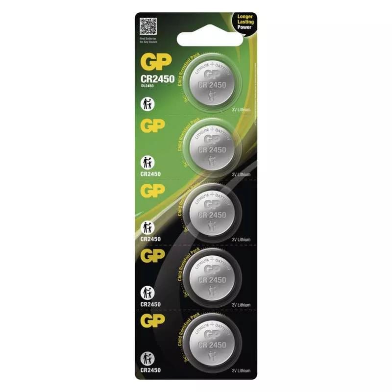 GP CR2450 Lithium gombelem (5db/bliszter) (B1585)