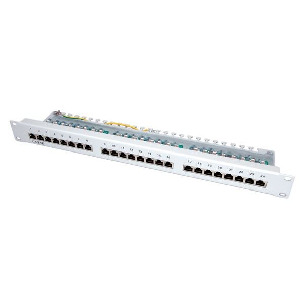 Value STP CAT5e 24port patch panel szürke (26.99.0329-5) Value STP CAT5e 24port patch panel szürke (26.99.0329-5)