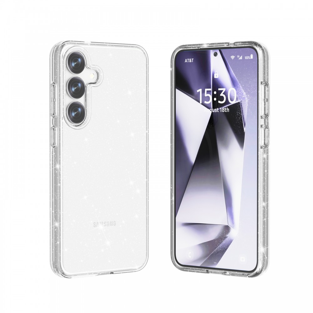 Cellect Samsung Galaxy S26 csillámos szilikon telefontok Átlátszó