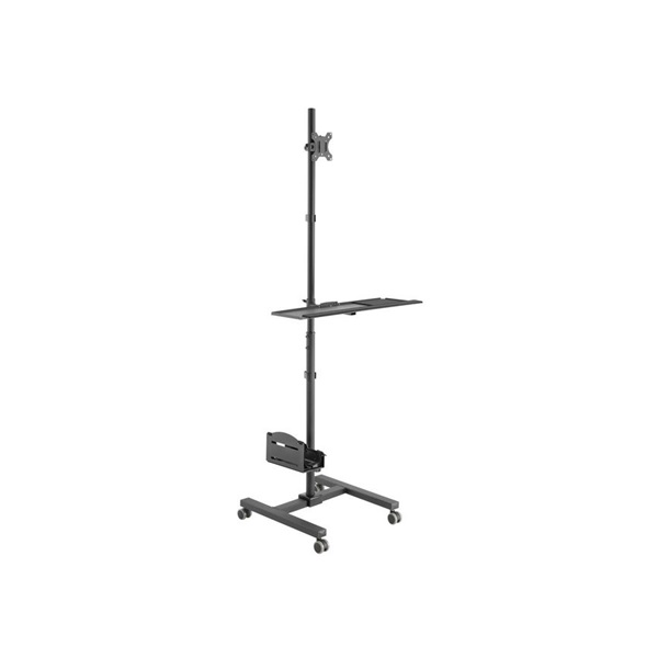Equip 650171 17"-32" 1 monitor dönthető forgatható gurulós Max.: 8kg Munkaállomás állvány Fekete Equip 650171 17"-32" 1 monitor dönthető forgatható gurulós Max.: 8kg Munkaállomás állvány Fekete